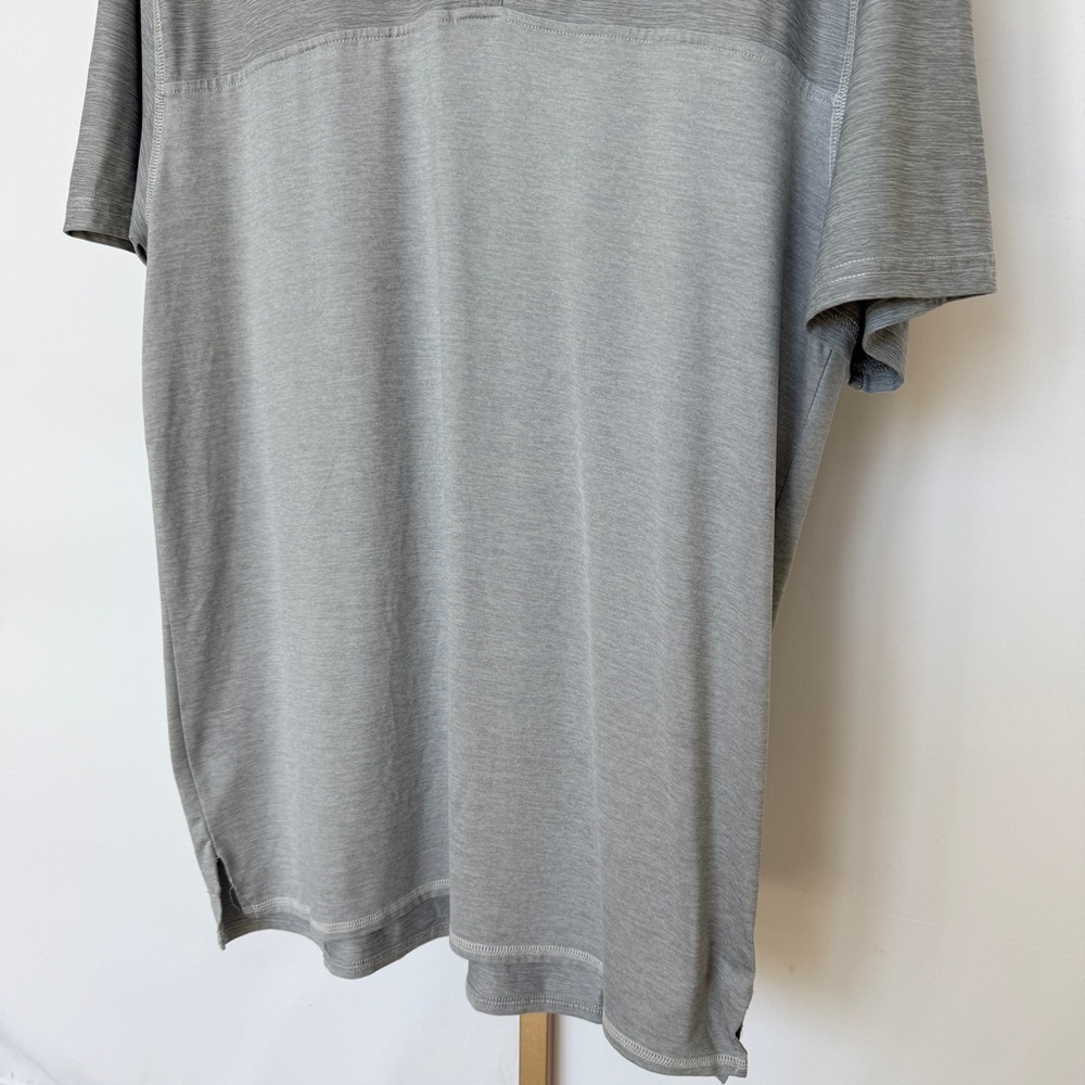 BKE Polo Shirt Mens XL Gray Colorblock Heathered Short Sleeve Golf Stretch - Picture 3 of 11